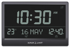 Alfajr Jumbo Automatic Worldwide Digital Azan Nimaz Wall Clock CJ-17 (Black)