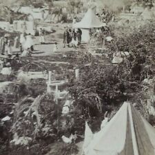 After Ramadan in Moslem Muslim Cemetery Jaffa Palestine Photo Stereoview A218