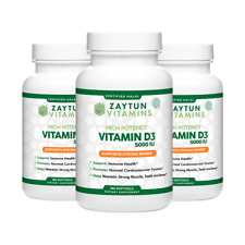 Zaytun Vitamins Halal Vitamin D3 5000IU Support Bone Health 3-Pack 540 Softgels