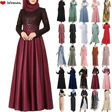 Women's Muslim Islamic Abaya Long Sleeve Maxi Dress Kaftan Dubai Robe Dresses