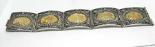 Rare ANTIQUE Islamic Ottoman Empire Gold & Silver Bracelet. Estate Fresh.