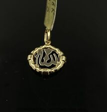 18k Solid Gold Muslim Religious Allah Pendant P3985