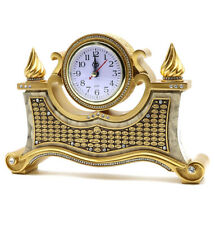 Turkish Islamic Home Table Decor Clock with 99 Names of Allah Esma 3511 Gold