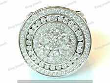 18.25 Carat Round Cut Large Diamond Mens Pinky Band Ring 14k White Gold Over