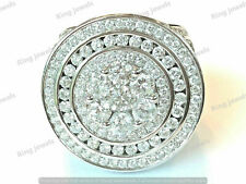 18.25 Carat Round Cut Large Diamond Mens Pinky Band Ring 14k White Gold Over