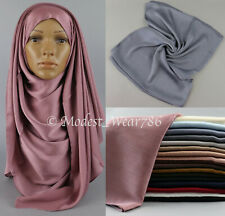 Premium Quality Glitter Chiffon Maxi Hijab Scarf Muslim Headcover 17 Colors