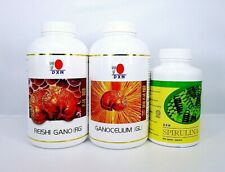 DXN Reishi Gano RG 360 + Ganocelium GL 360 Capsules + Spirulina 500 Tablets 