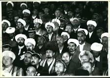 1989 Press Photo Central Asian Moslem Delegates at Meeting in Tashkent, Russia