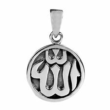 Round  Allah Symbol/ Islamic God .925 Silver Pendant
