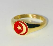Nation-Of-Islam-Crescent-Muslim-Ring-Women's GOLD-COLOR
