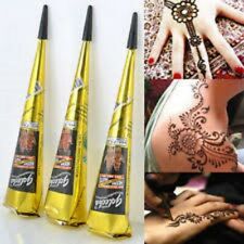 Golecha Black Halal Henna Cones Temporary Tattoo Body Art Ink 3 pcs