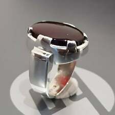 Yemeni Aqeeq Ring for Men Mens Yameni akik Ring brown Akeek agate Ring