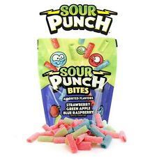 Sour Punch Bites, Assorted Flavors Chewy Candy, 9oz Resealable Bag