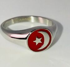 Nation-Of-Islam-Crescent-Muslim-Ring-Women's Silver-Color