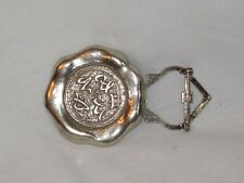vintage ornate metal pin brooch ART? Middle Eastern Muslim Islamic Arabic script
