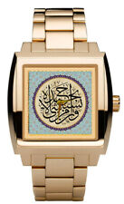 BEAUTIFUL ISLAMIC ARABIC QURANIC / KORANIC 786 CALLIGRAPHY SQUARE WRIST WATCH