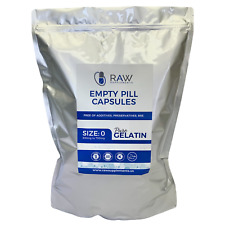 Empty Gelatin Clear Capsules Size 0 Halal Certified Kosher Gluten Gel 5,000 ct