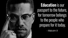 MALCOLM X QUOTE GLOSSY POSTER PICTURE PHOTO PRINT BANNER nation of islam 6542