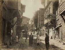c. 1880's Muslim Quarter Street, Constantinople Albumen Photo by Abdullah Frères
