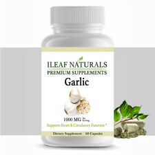 iLeafNaturals Garlic Capsules Heart & Blood Pressure Support - 1000 MG 