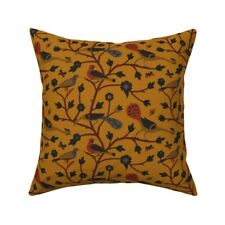 Persian Islamic Peacock Turkish Throw Pillow Cover w Optional Insert by Roostery