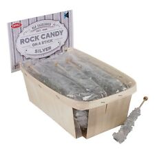 Espeez Rock Candy on a Stick - 18 Original Lollipop - Silver Rock Candy Sticks