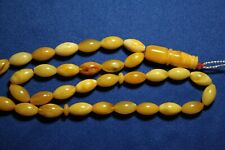 Natural Baltic Amber Islamic Prayer Beads Tasbih Misbaha Muslim Rosary 18 gr