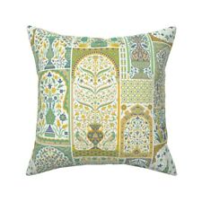 Damask Medieval Islamic Throw Pillow Cover w Optional Insert by Roostery
