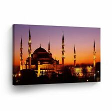 Islamic Wall Art Blue Mosque at Sunset Istanbul Canvas Print Home Decor