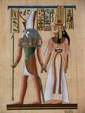 wine bar decor Egyptian Papyrus Paintings poster Isis,Inanna and Islam