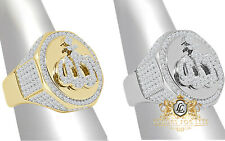 14K White Gold On Sterling Silver Allah God Muslim Islamic Arabic Mens Ring Band