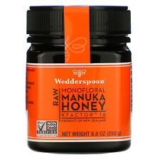 Wedderspoon Raw Manuka Honey KFactor 16 8 8 oz 250 g BPA-Free, Halal, Kosher,