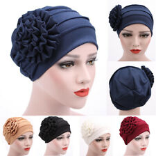 Women Beanie Hat Flower Cancer Chemo Muslim Hair Loss Turban Cap Head Scarf Wrap