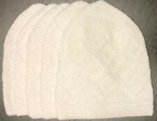 5 Piece wholesale Lot Islamic Men Kufi Prayer Cap White Color Made in Turkey