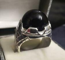 Big Black Mens Aqeeq Ring Big Round Black Yemeni Aqeeq Yameni Aqeeq Akik