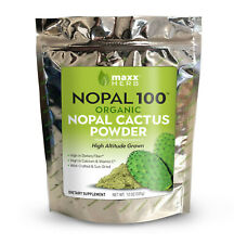 Maxx Herb Green Nopal Cactus Leaf Powder - Organic, High In Fiber, 12oz Bag
